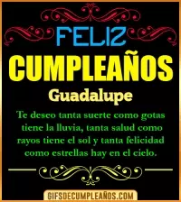 GIF Frases de Cumpleaños Guadalupe